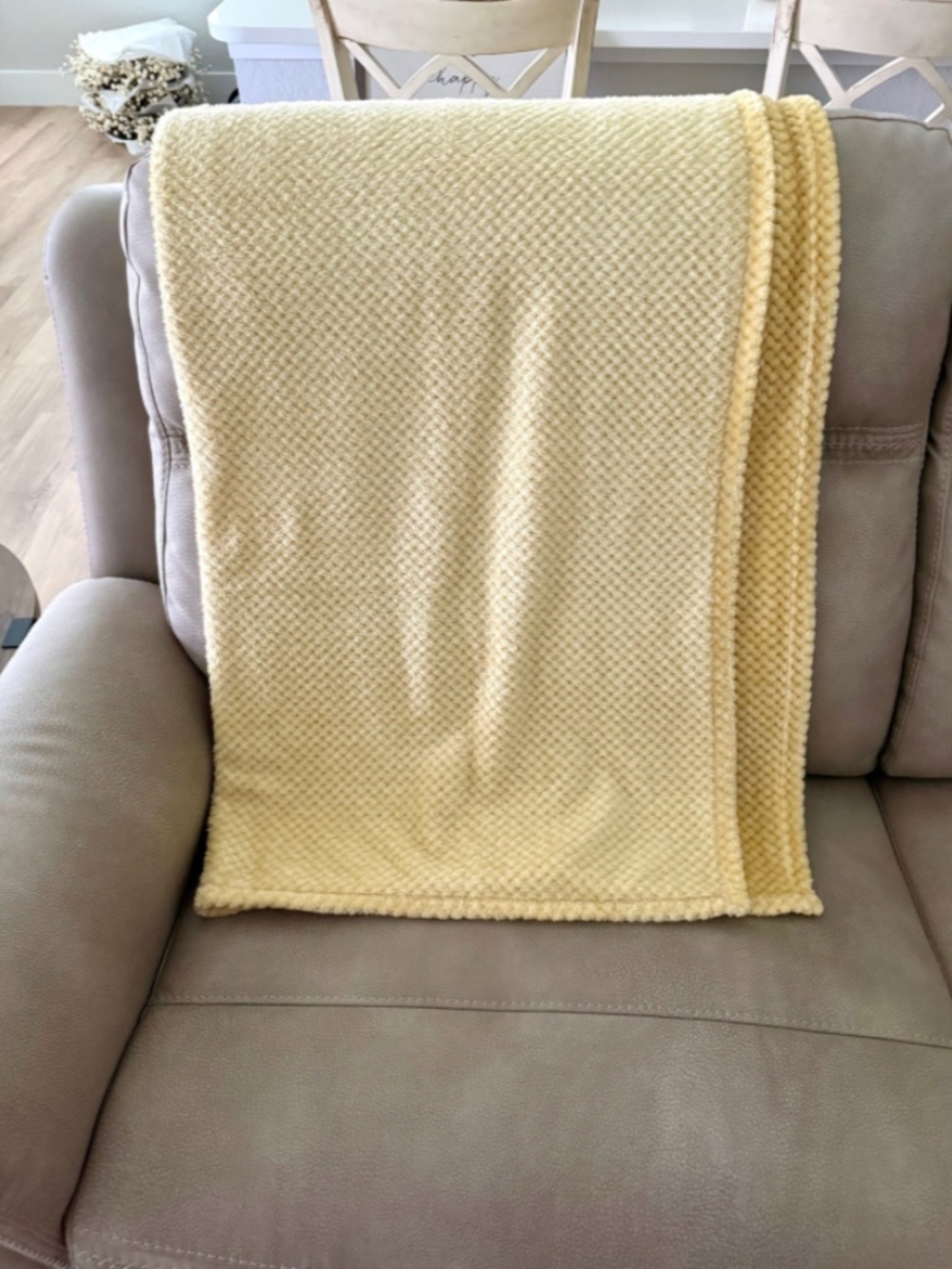 Yellow Throw Blanket - Picture 2 of 3